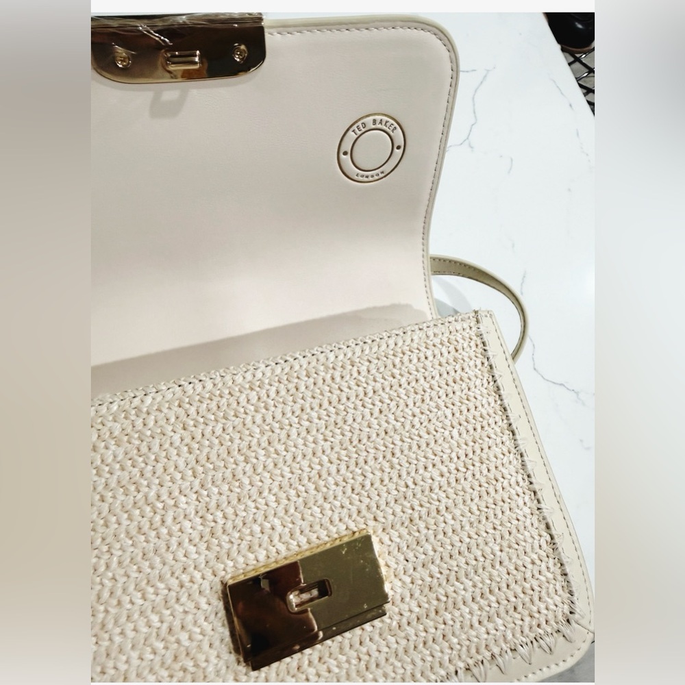 Ted Baker Beige Woven Crossbody Bag - Picture 3 of 5